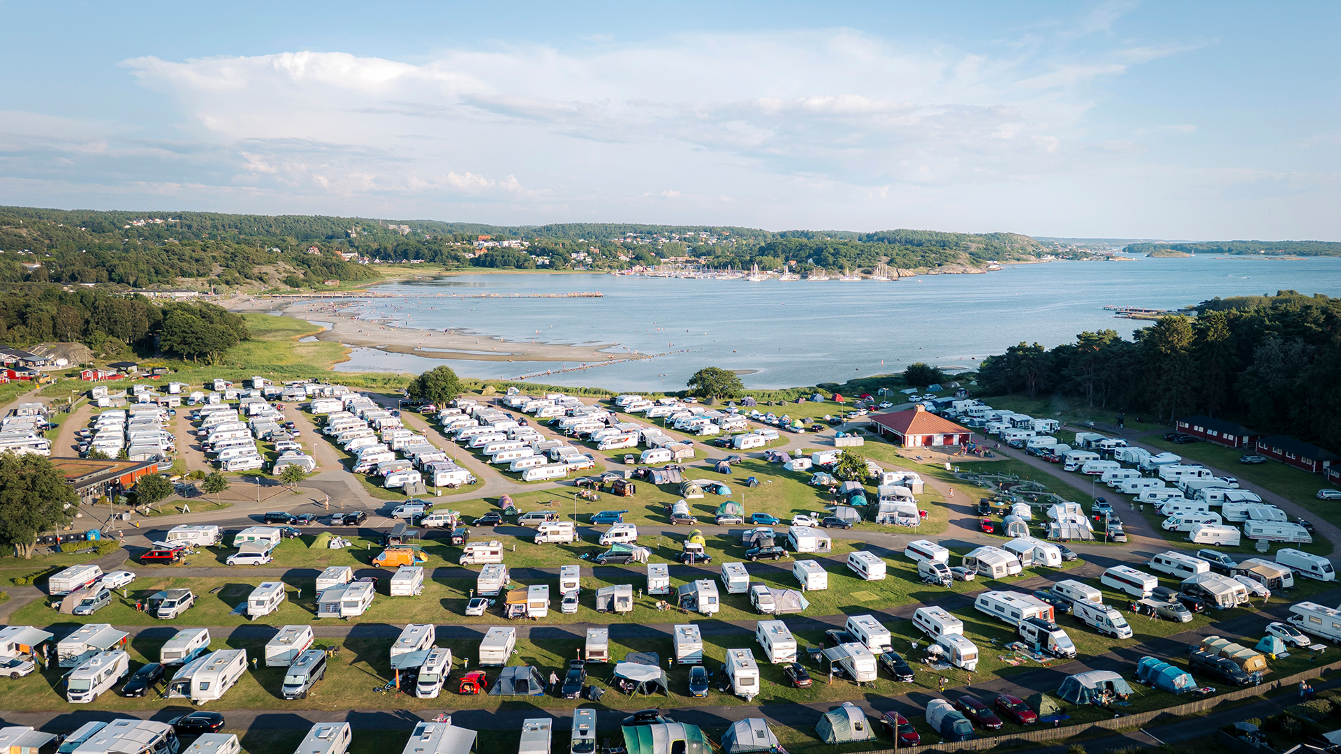 översiktsbild över askim strands camping
